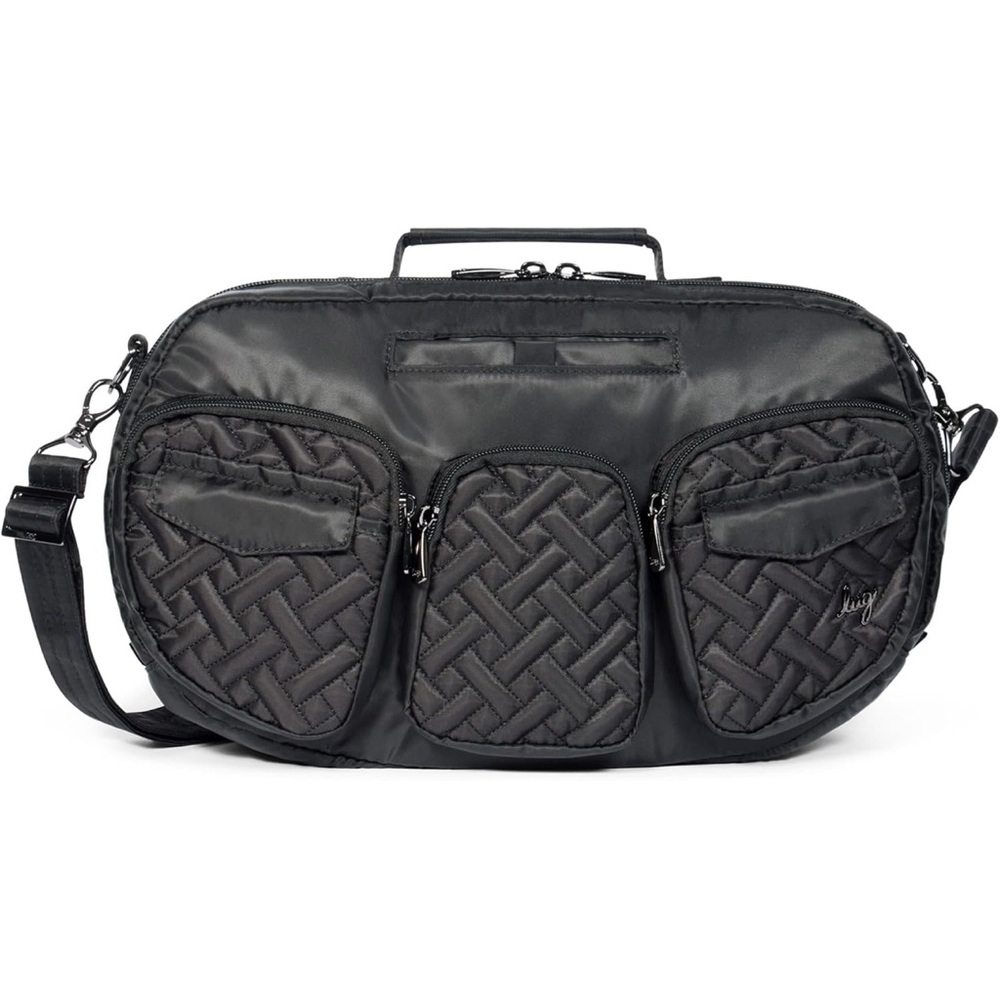 Lug rail car midnight black crossbody